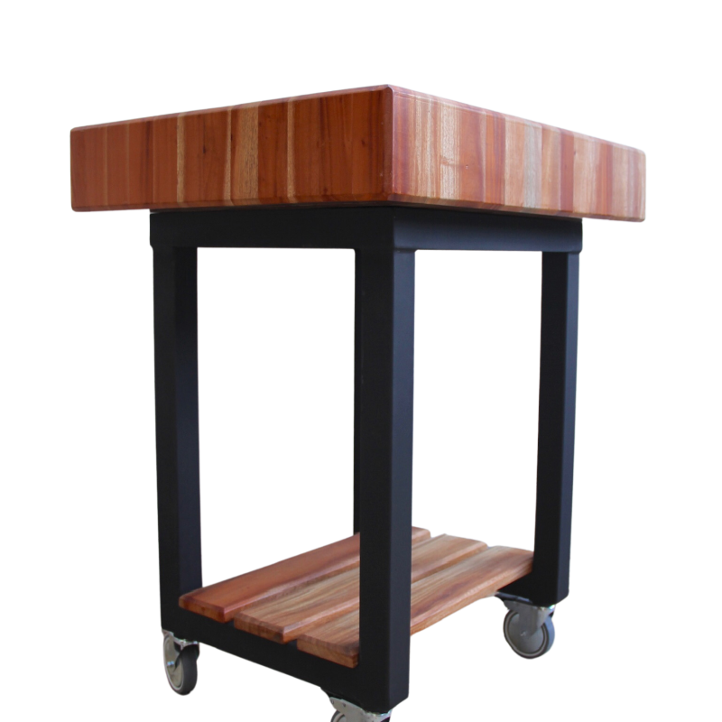 Butcher Block Cart Caoba Africana