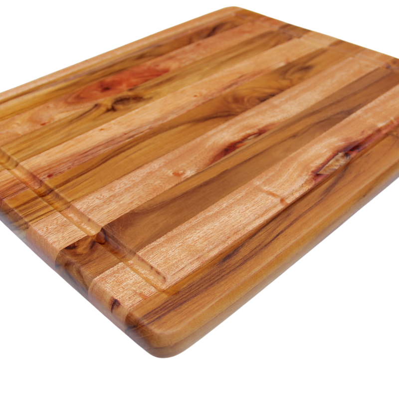 Tabla de servir y cortar de teca, caoba africana 12*18"