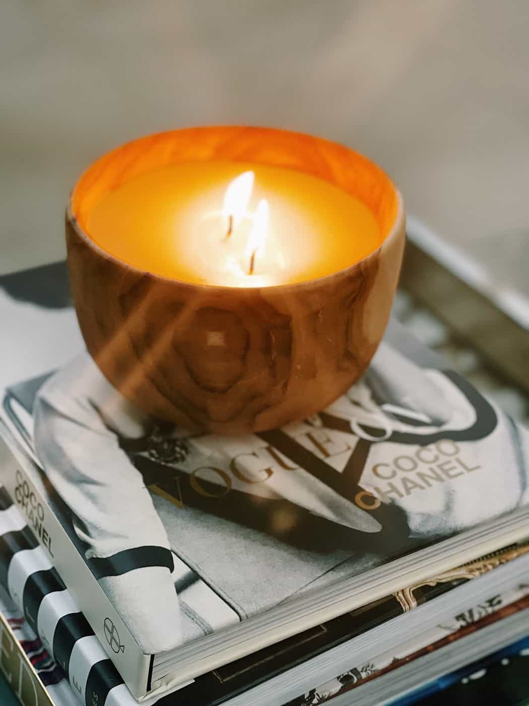 Wooden candle